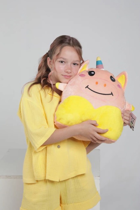 Мягкая игрушка Hugme toys «Единорог», 40 см, розовый 