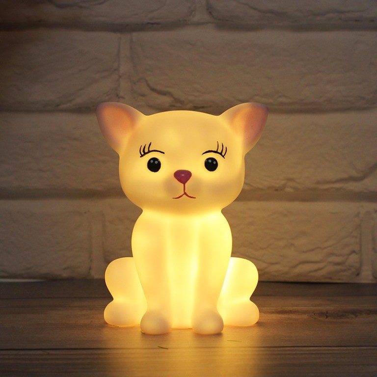 Ночник iLikeGift "Котенок", белый (11*7 см)