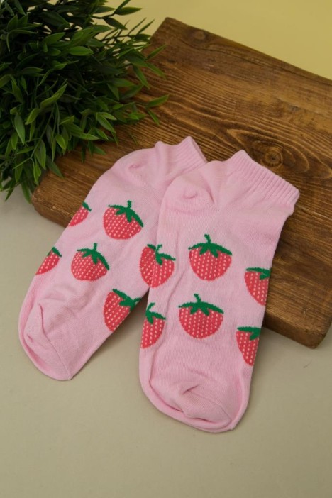Носки женские &quot;Strawberry Pink and White&quot;, р.35-40, 2 пары 