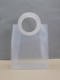 Пакет подарочный (S) "Round handle", white (22*21*10)