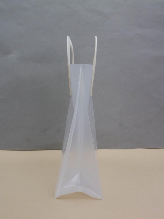 Пакет подарочный (S) "Round handle", white (22*21*10) 