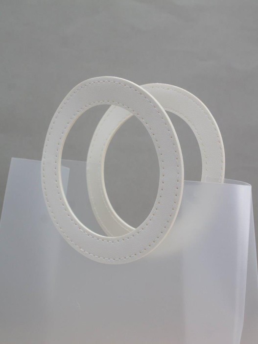 Пакет подарочный (S) "Round handle", white (22*21*10) 