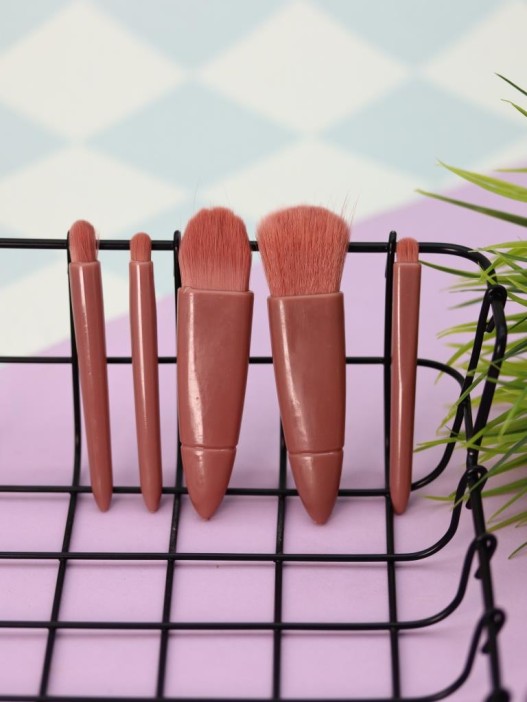 Набор кистей для макияжа + зеркало &quot;Beauty On-the-Go&quot;, 5 кистей 