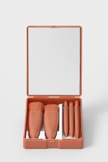 Набор кистей для макияжа + зеркало &quot;Beauty On-the-Go&quot;, 5 кистей