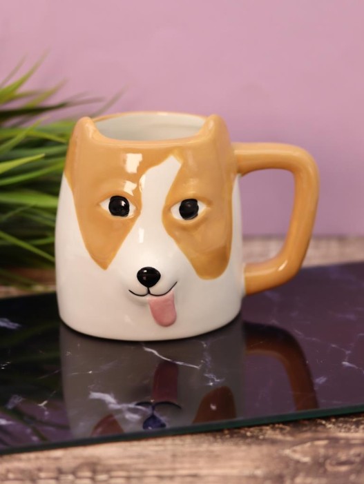 Кружка керамическая «Dog with ears», brown (500 мл) 