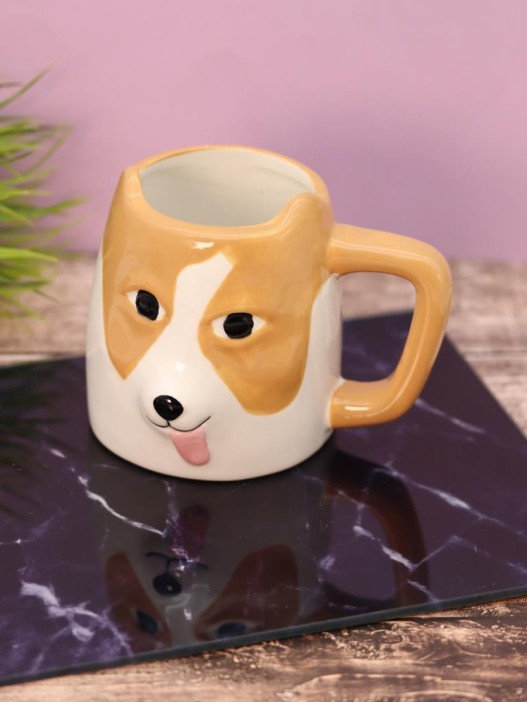 Кружка керамическая «Dog with ears», brown (500 мл) 