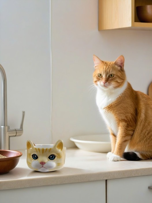 Керамическая миска для животных «Blue eyed cat», 920 ml 