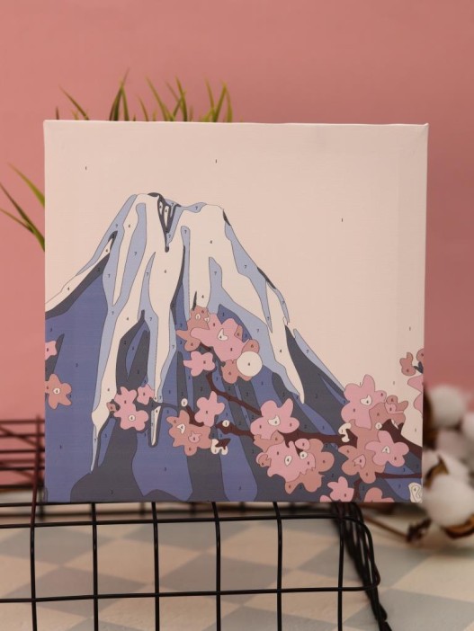 Картина по номерам на подрамнике Draw Me! «Volcano», (20*20 см) 