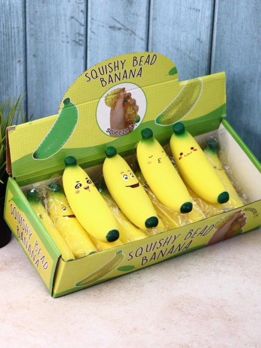 Мялка - антистресс «Squishy bead banana», mix 