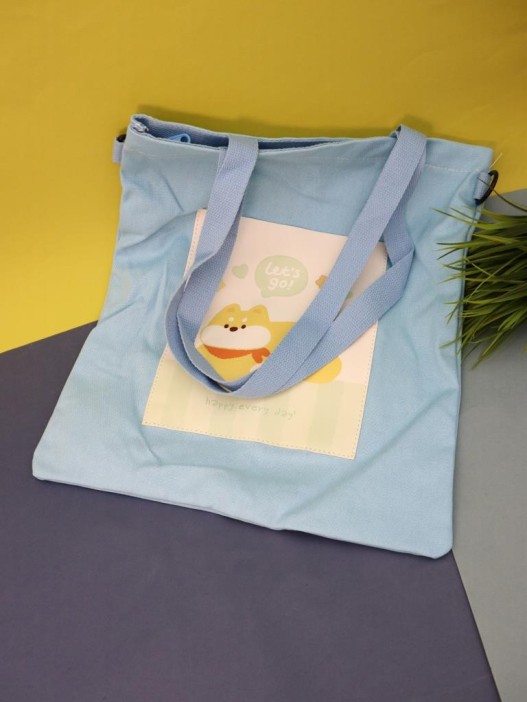 Сумка шоппер &quot;Yellow dog&quot;, blue 