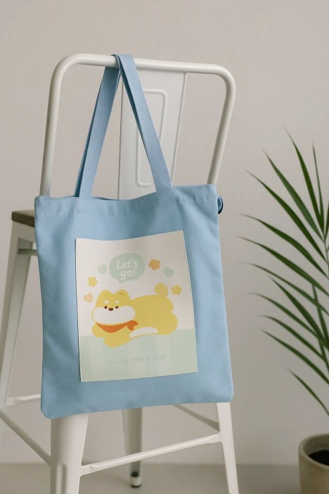 Сумка шоппер &quot;Yellow dog&quot;, blue 