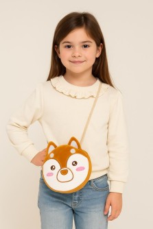 Сумочка плюшевая "Fox", orange (16*14 см)