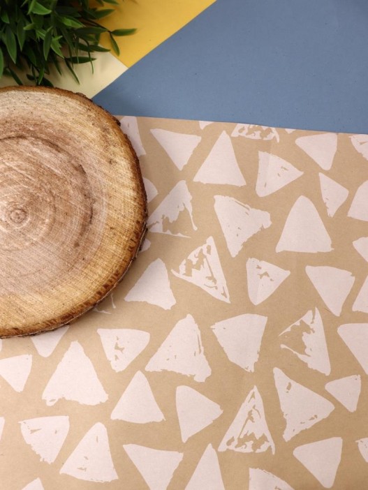 Упаковочная бумага «Triangle», yellow (50*70 см) 