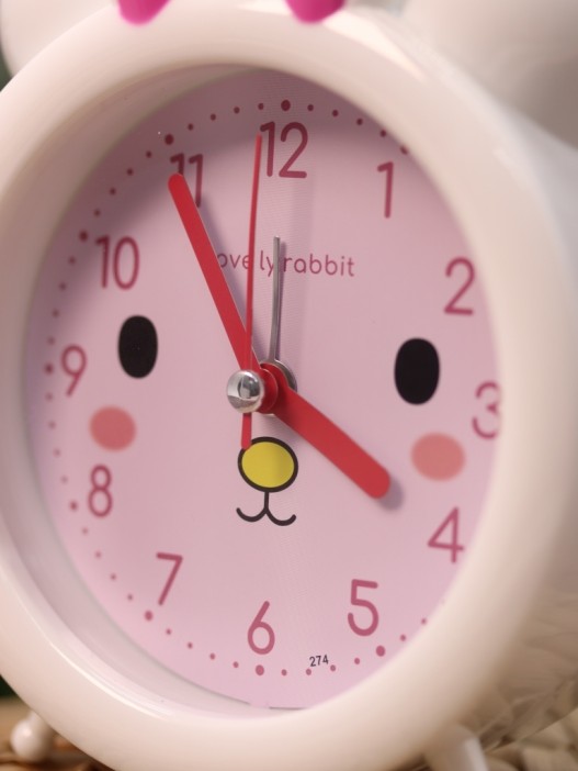 Часы-будильник «Honey bunny», pink (15,5х13 см) 