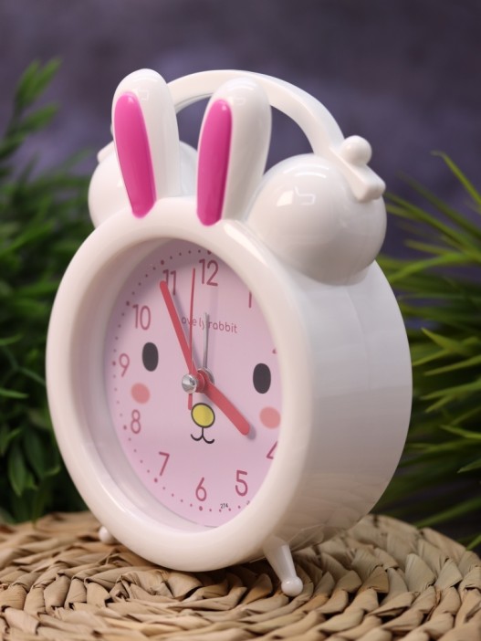 Часы-будильник «Honey bunny», pink (15,5х13 см) 