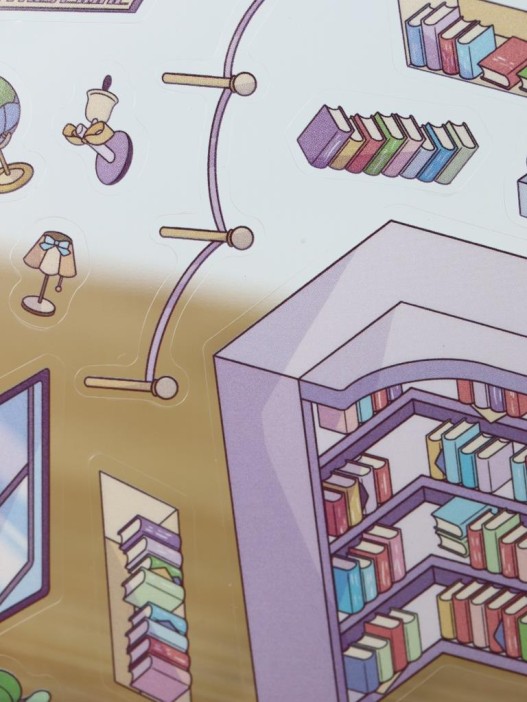 Наклейки+пинцет для творчества румбокс &quot;Библиотека&quot;, фиолетовые (16*20 см) 