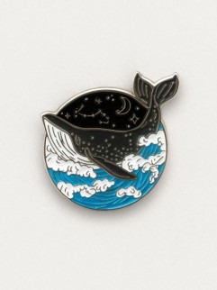 Значок металлический iLikeGift &quot;Whale in the ocean&quot;
