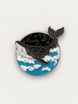 Значок металлический iLikeGift "Кит в океане"