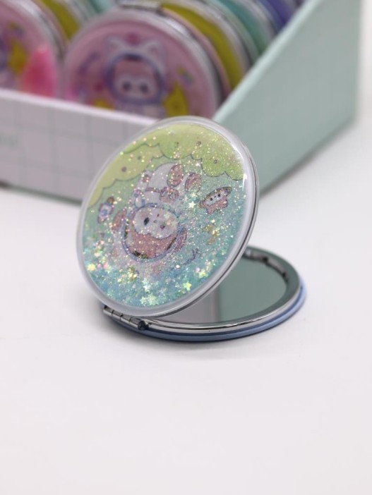 Зеркало шейкер раскладное &quot;Spacely&quot;, зеленое, 7*7 см 