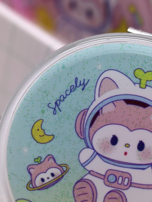 Зеркало шейкер раскладное &quot;Spacely&quot;, зеленое, 7*7 см 