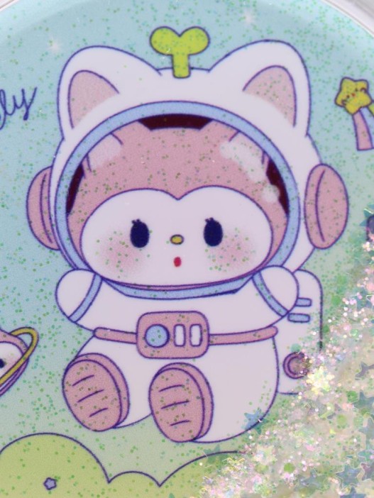 Зеркало шейкер раскладное &quot;Spacely&quot;, зеленое, 7*7 см 