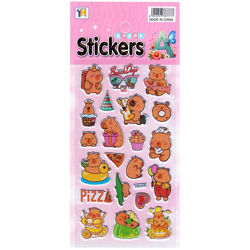 Наклейки "Капибарка 18" (10*22см) 