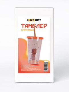 Тамблер iLikeGift "Capybara mountain", red (880 мл)