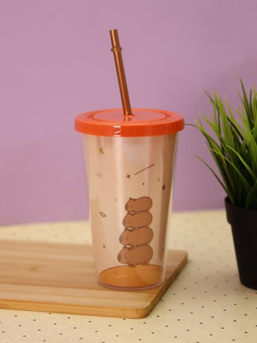 Тамблер iLikeGift &quot;Capybara mountain&quot;, red (880 мл) 