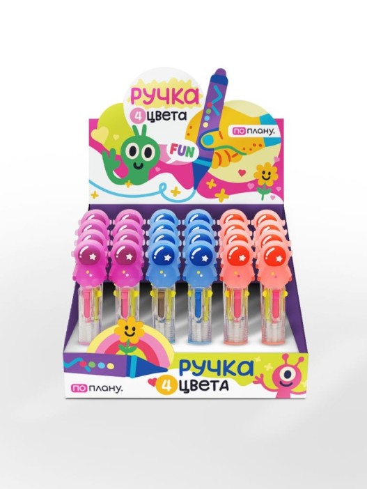Разноцветная мини-ручка 4 в 1 &quot;Colored astronauts&quot;, mix 