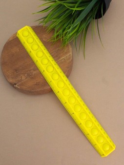 Линейка силиконовая  POP IT желтая  30 см