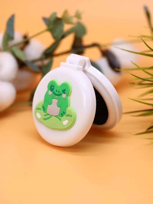 Расческа раскладная с зеркалом  &quot;Froggy folding&quot;, white 
