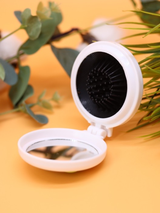 Расческа раскладная с зеркалом  &quot;Froggy folding&quot;, white 