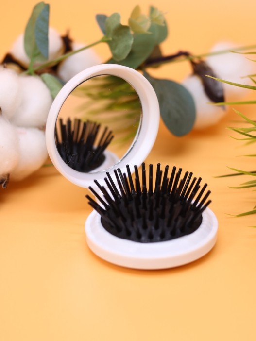 Расческа раскладная с зеркалом  &quot;Froggy folding&quot;, white 