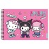 Альбом для рисования А4 "Hello Kitty and friends", 40 л, на гребне, мелов. обложка 235 гр/м2 