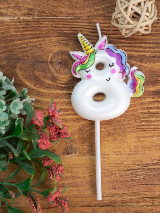 Свеча для торта &quot;Unicorn&quot; цифра 8, (6 см) 