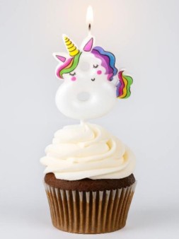 Свеча для торта "Unicorn" цифра 8, (6 см)