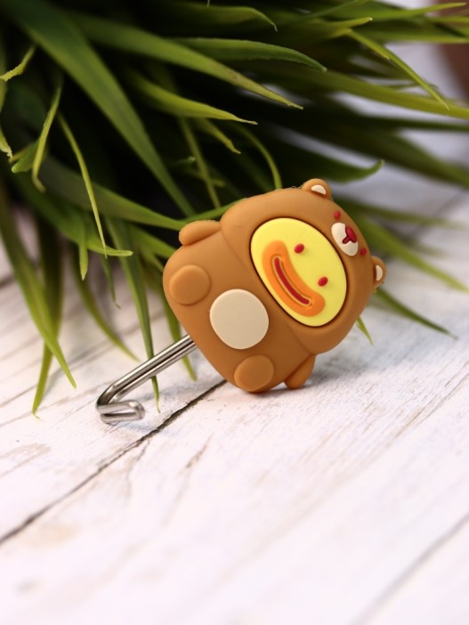 Крючок на липучке «Funny bear», brown 