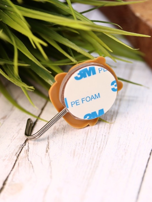 Крючок на липучке «Funny bear», brown 