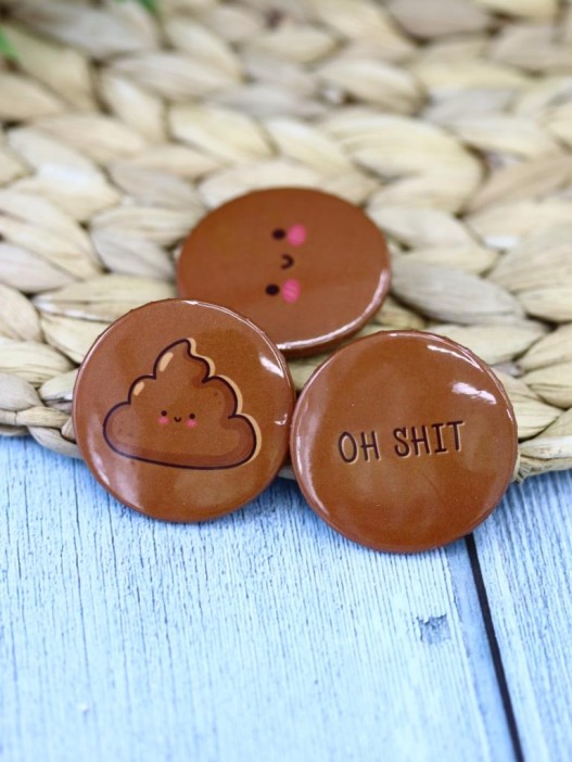 Набор значков 3 шт. iLikeGift &quot;Oh Shit&quot; 