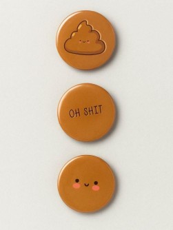 Набор значков 3 шт. iLikeGift "Oh Shit"