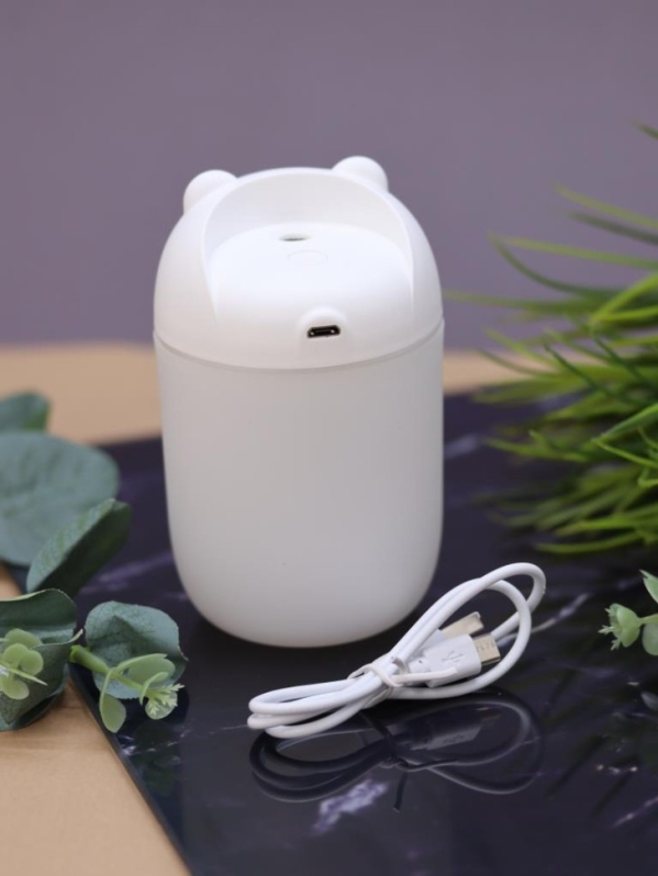 Настольный увлажнитель воздуха - ночник iLikeGift "Мишка", белый, (портативный, USB)