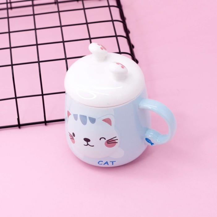 Кружка "Face animals", blue (440ml) 