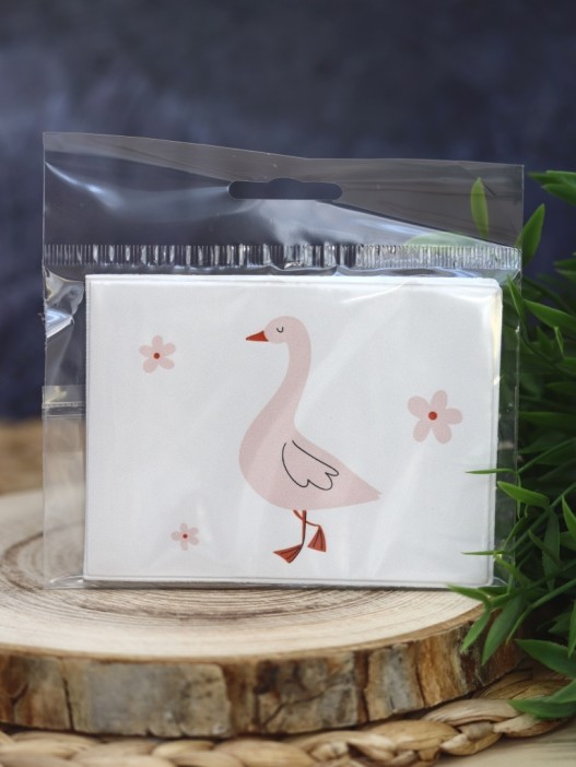 Обложка для студенческого «Pink goose», плотность 600 мкм 