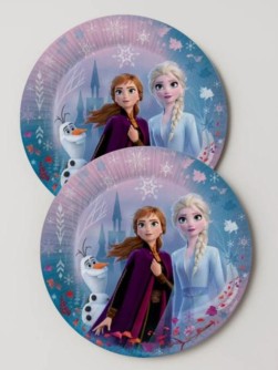 Набор бумажных тарелок 6 шт. "Frozen 2. Эльза и Анна №3" (d=180 мм)