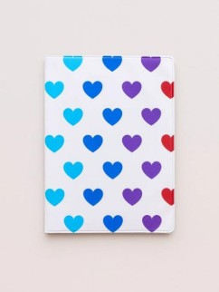 ОБЛОЖКА ДЛЯ ПАСПОРТА &quot;Multicolored hearts&quot;, плотность 600 мкм