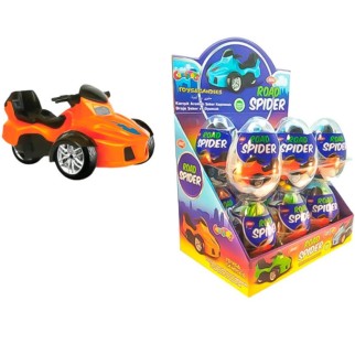 Яйцо огромное Пластик &quot;ROAD SPIDER&quot; с игрушкой и сахарным драже, 12шт.
