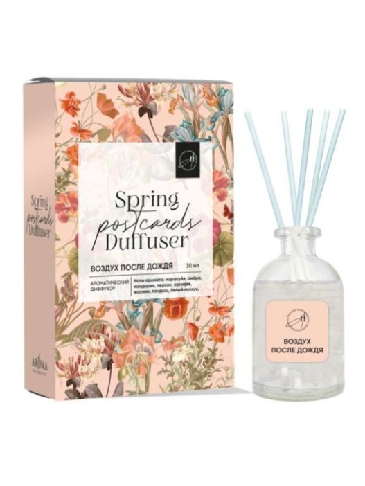 Диффузор-открытка ароматическая "Воздух после дождя" 30мл 