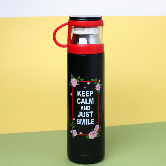 B-HS-6751-Z ТЕРМОС &quot;Keep Calm&quot; black 500ml 
