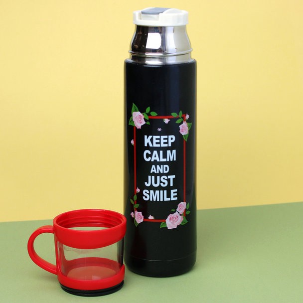 B-HS-6751-Z ТЕРМОС "Keep Calm" black 500ml 