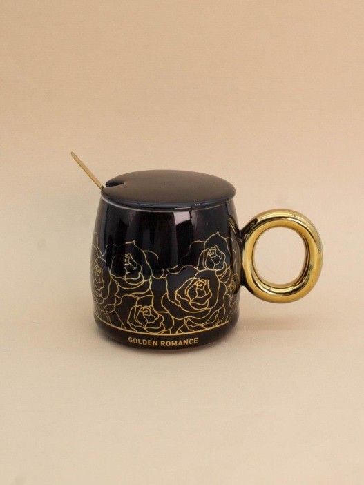 Кружка «Golden romance», black (450 ml) 